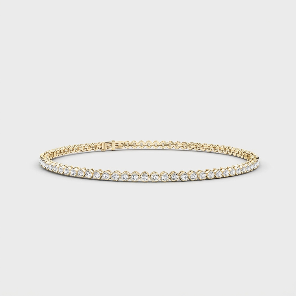 The Lumera 1 CT Natural Diamond Tennis Bracelet in 10K Yellow Gold