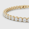 The Lumera 1 CT Lab-Grown Diamond Tennis Bracelet in 10K Yellow Gold