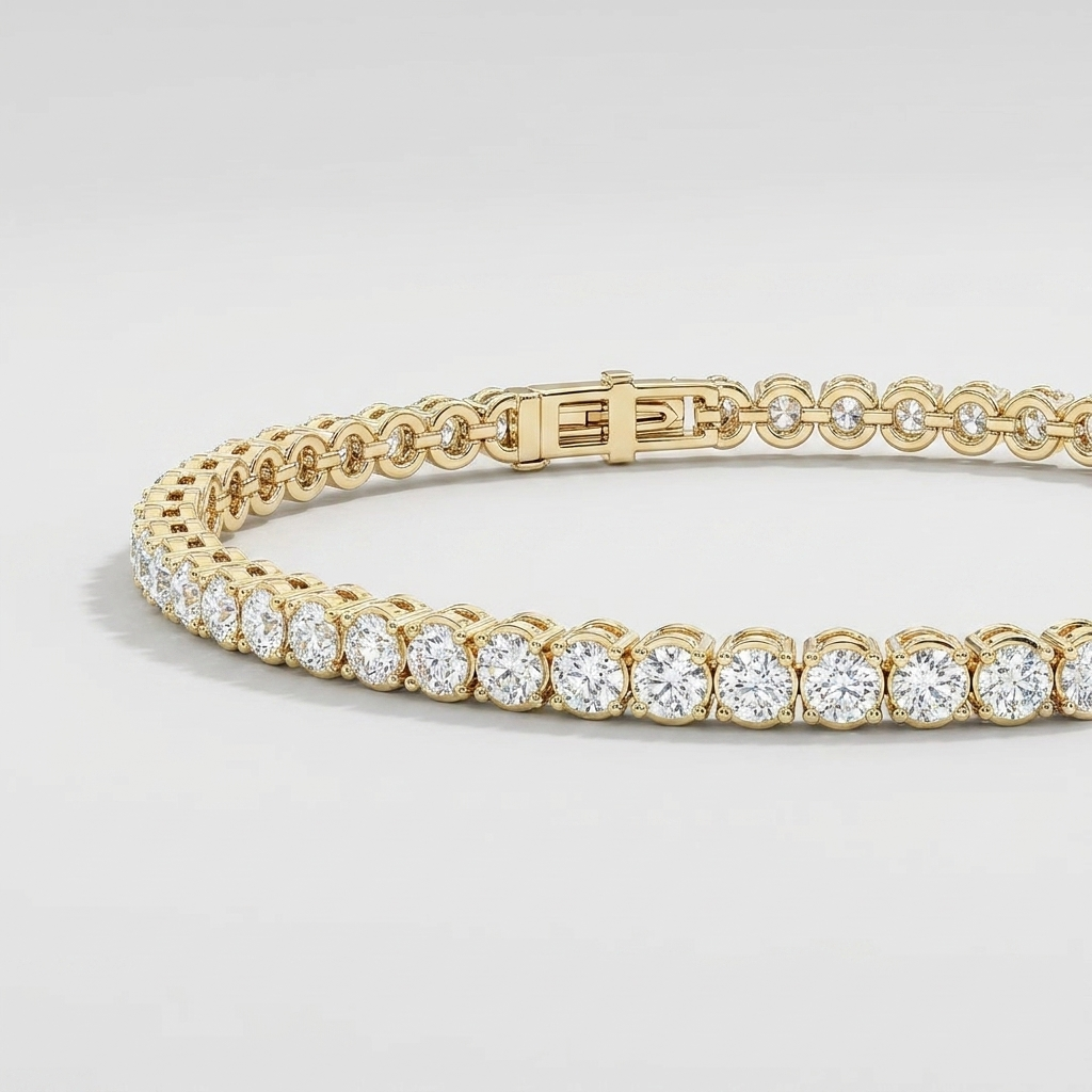 The Lumera 1 CT Natural Diamond Tennis Bracelet in 10K Yellow Gold