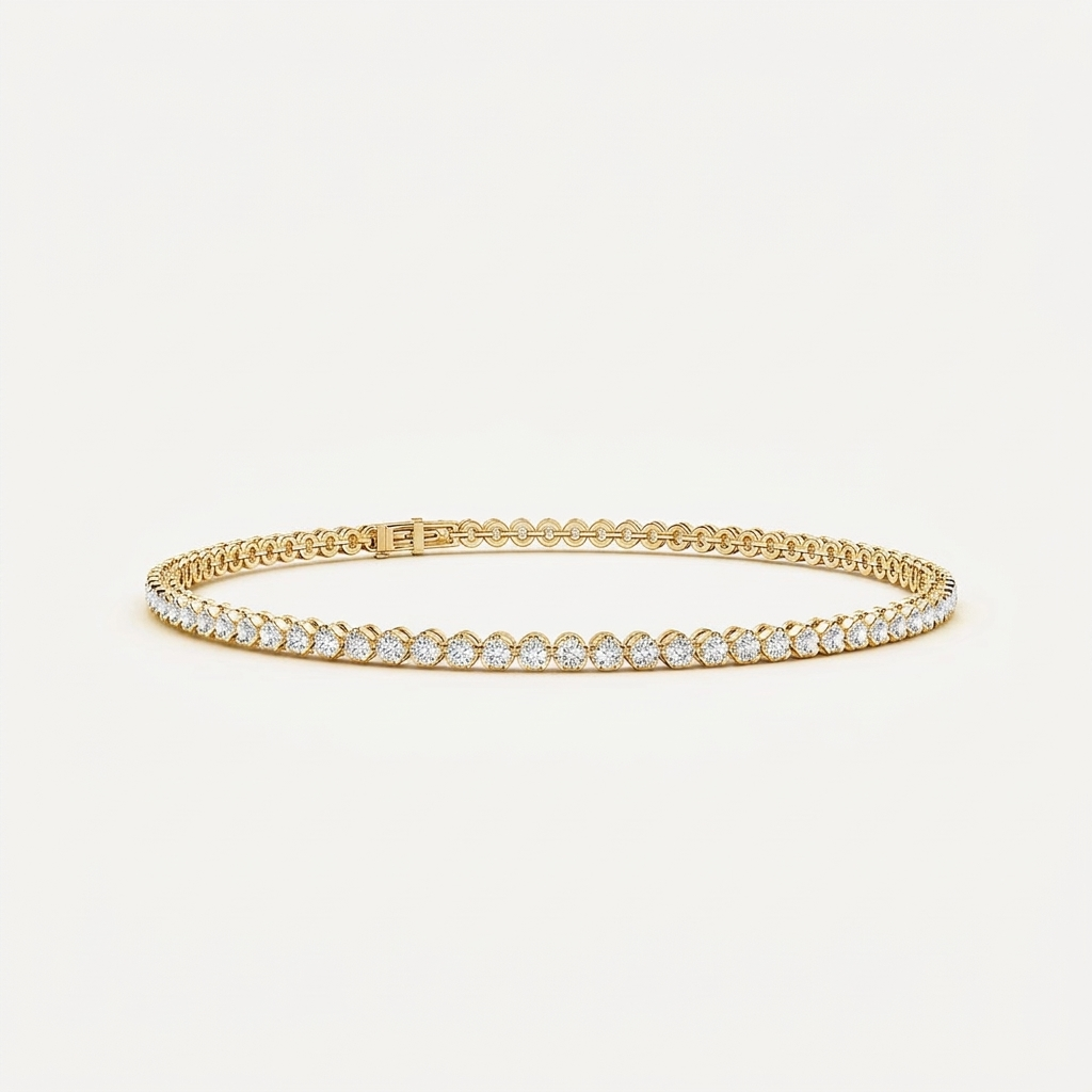 The Lumera 1 CT Natural Diamond Tennis Bracelet in 10K Yellow Gold