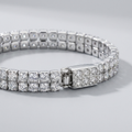 The Virelle 5 CT Double-Row Lab-Grown Diamond Tennis Bracelet in White Gold