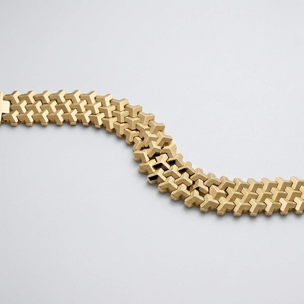 The Axis Geometric Link Unisex Wristband by Ornamystic