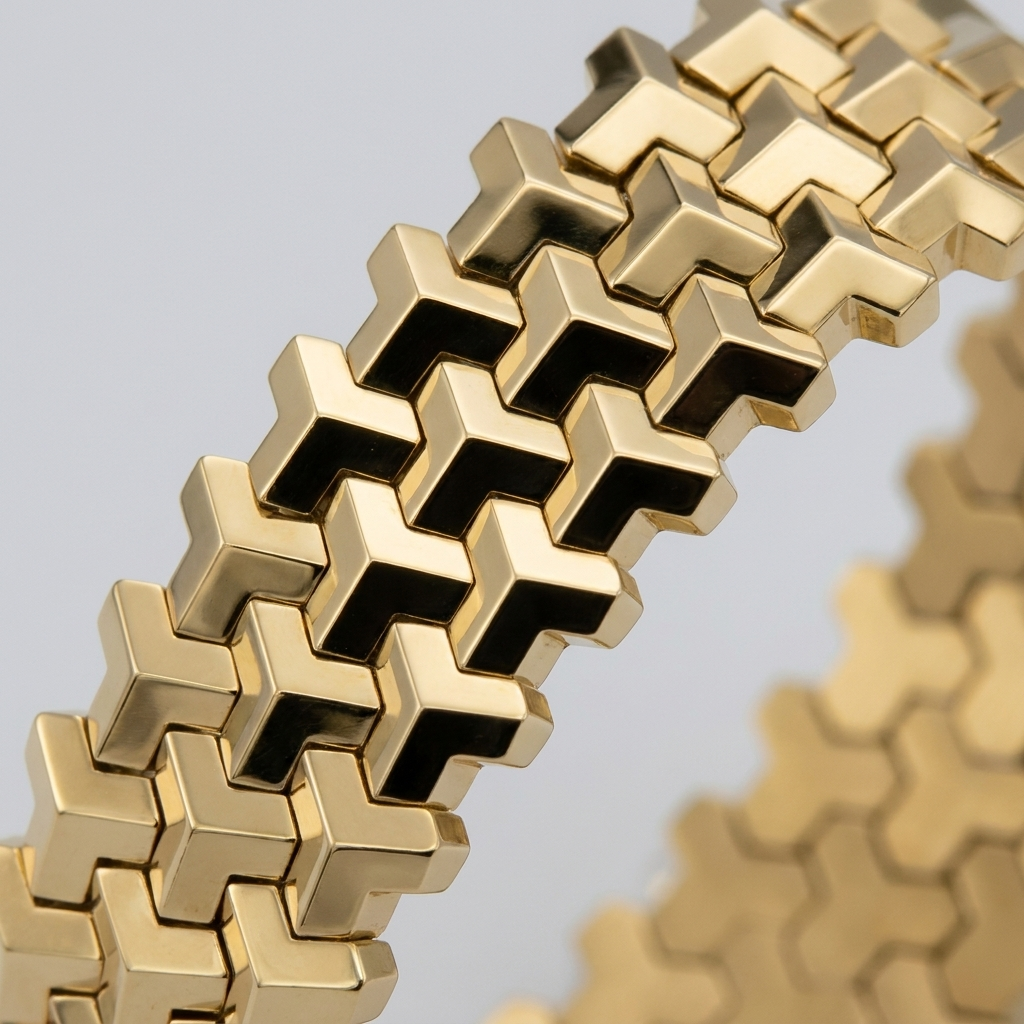 The Axis Geometric Link Unisex Wristband by Ornamystic