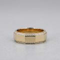 The Meridian Diamond-Edge 6mm Wedding Band in 14K Yellow Gold
