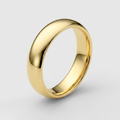 The Alder Slim-Dome 5mm Wedding Band in Natural Diamond 14K Yellow Gold with