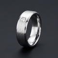 The Valen 0.15 CT Natural Diamond Men’s Band in 10 KT White Gold