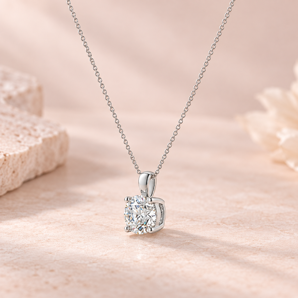 The Solenne 0.50 CT Round Lab-Grown Diamond Solitaire Pendant