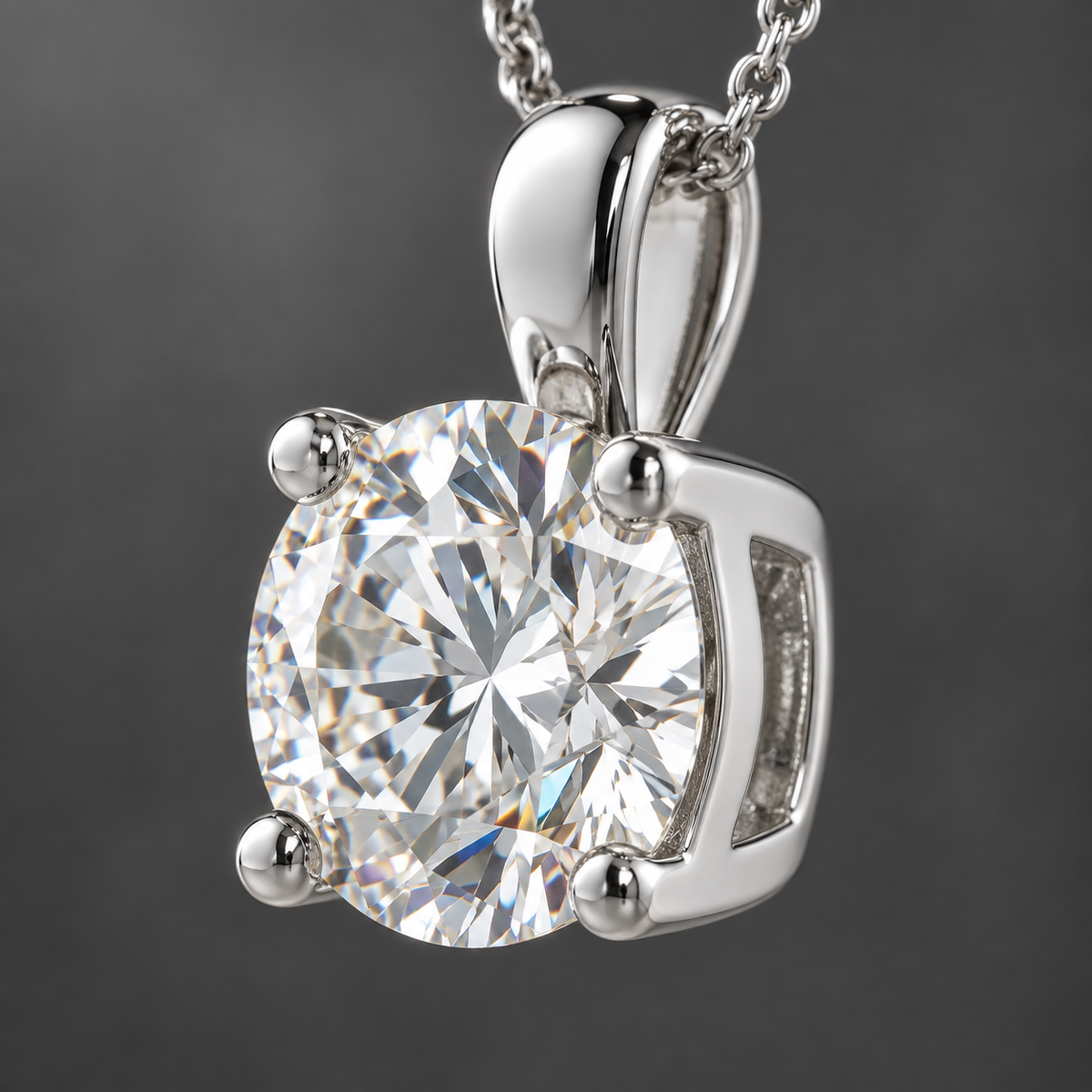 The Solenne 0.50 CT Round Lab-Grown Diamond Solitaire Pendant