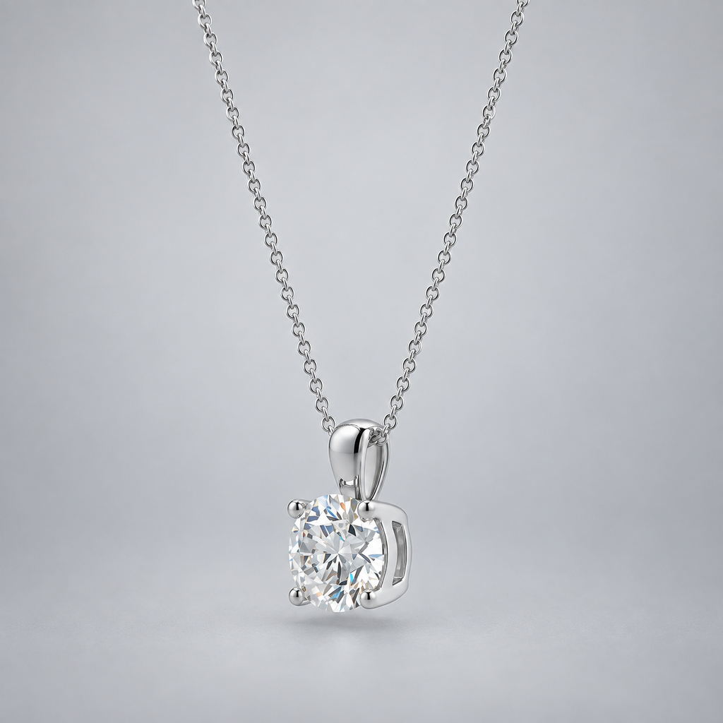 The Solenne 0.50 CT Round Lab-Grown Diamond Solitaire Pendant