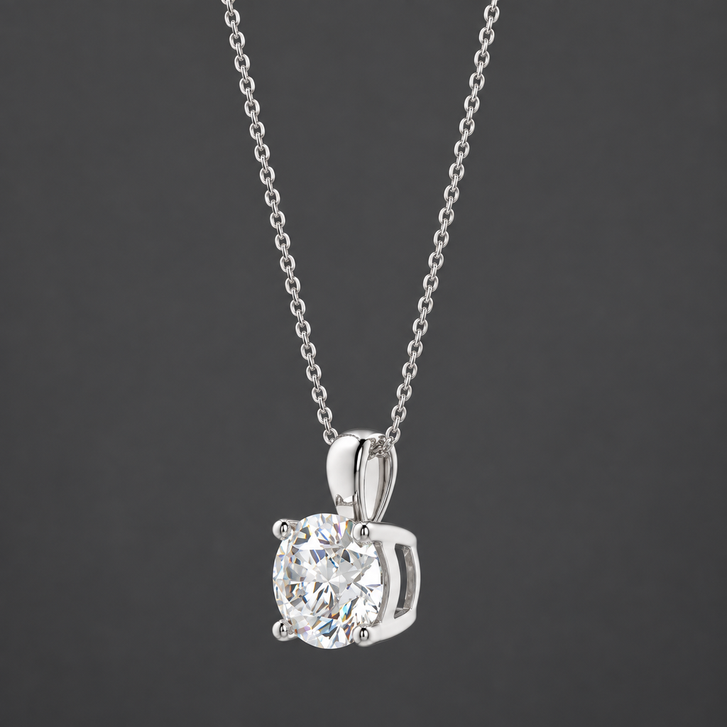 The Solenne 0.50 CT Round Lab-Grown Diamond Solitaire Pendant