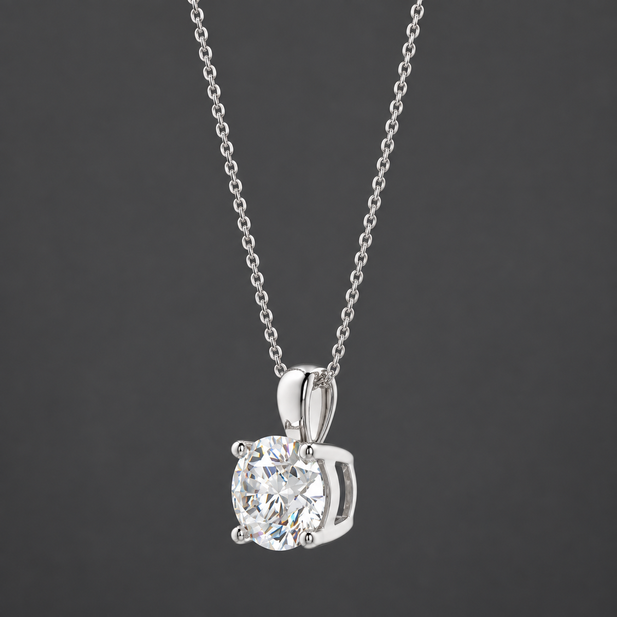 The Solenne 0.50 CT Round Lab-Grown Diamond Solitaire Pendant