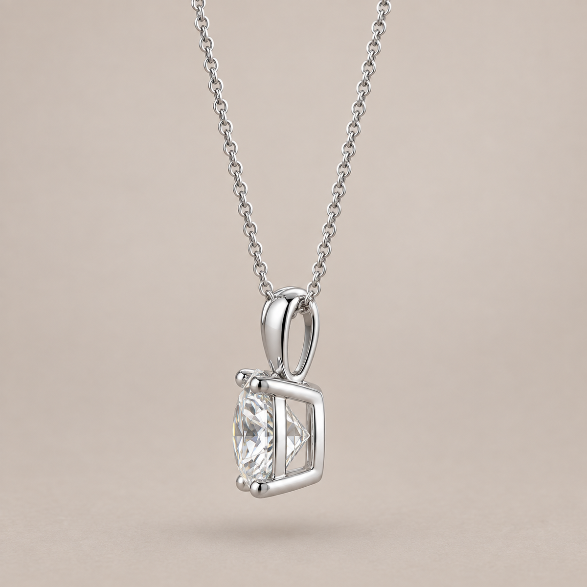 The Solenne 0.50 CT Round Lab-Grown Diamond Solitaire Pendant