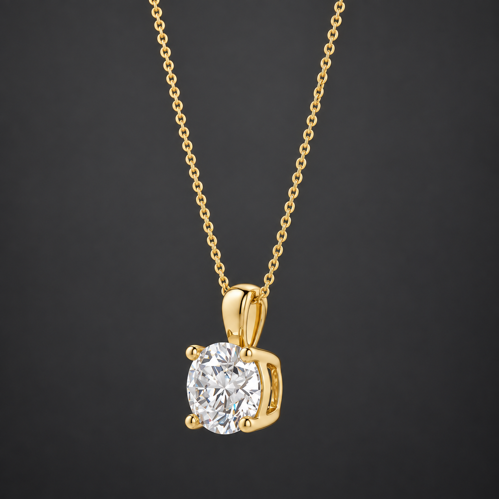 The Solenne 0.50 CT Round Lab-Grown Diamond Solitaire Pendant