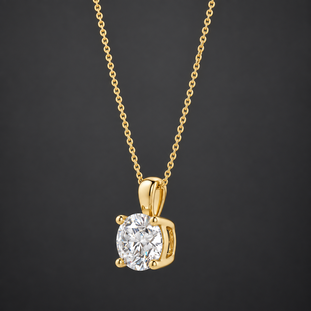 The Solenne 0.50 CT Round Lab-Grown Diamond Solitaire Pendant