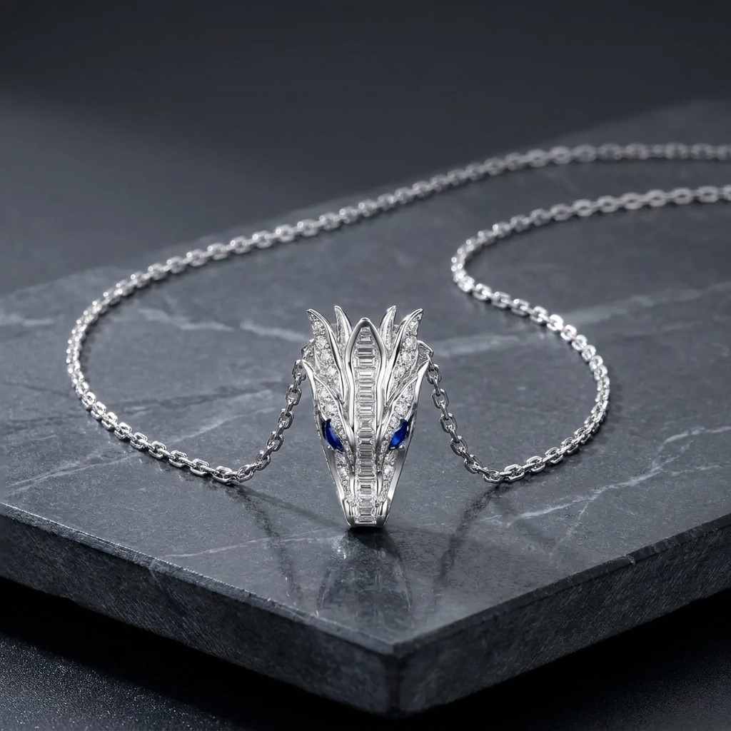 Guardian Dragon Pendant Necklace for Men’s
