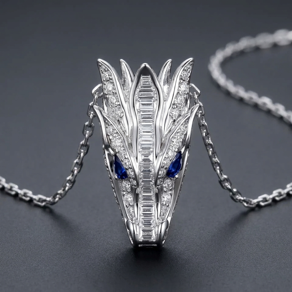Guardian Dragon Pendant Necklace for Men’s