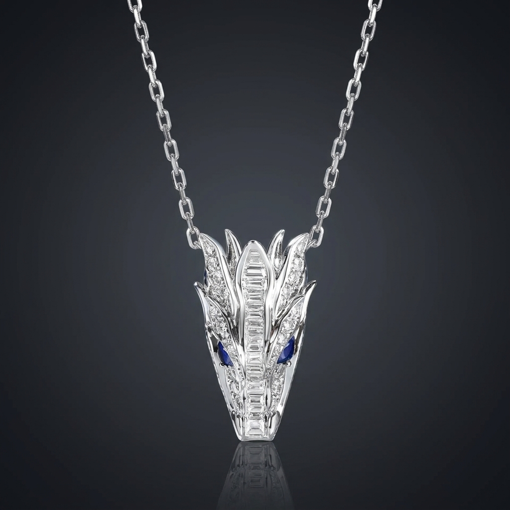 Guardian Dragon Pendant Necklace for Men’s