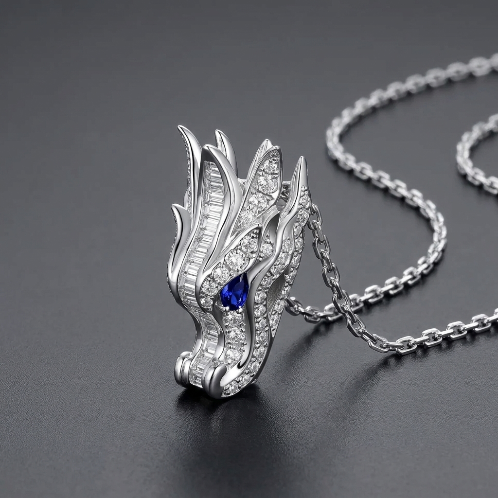 Guardian Dragon Pendant Necklace for Men’s