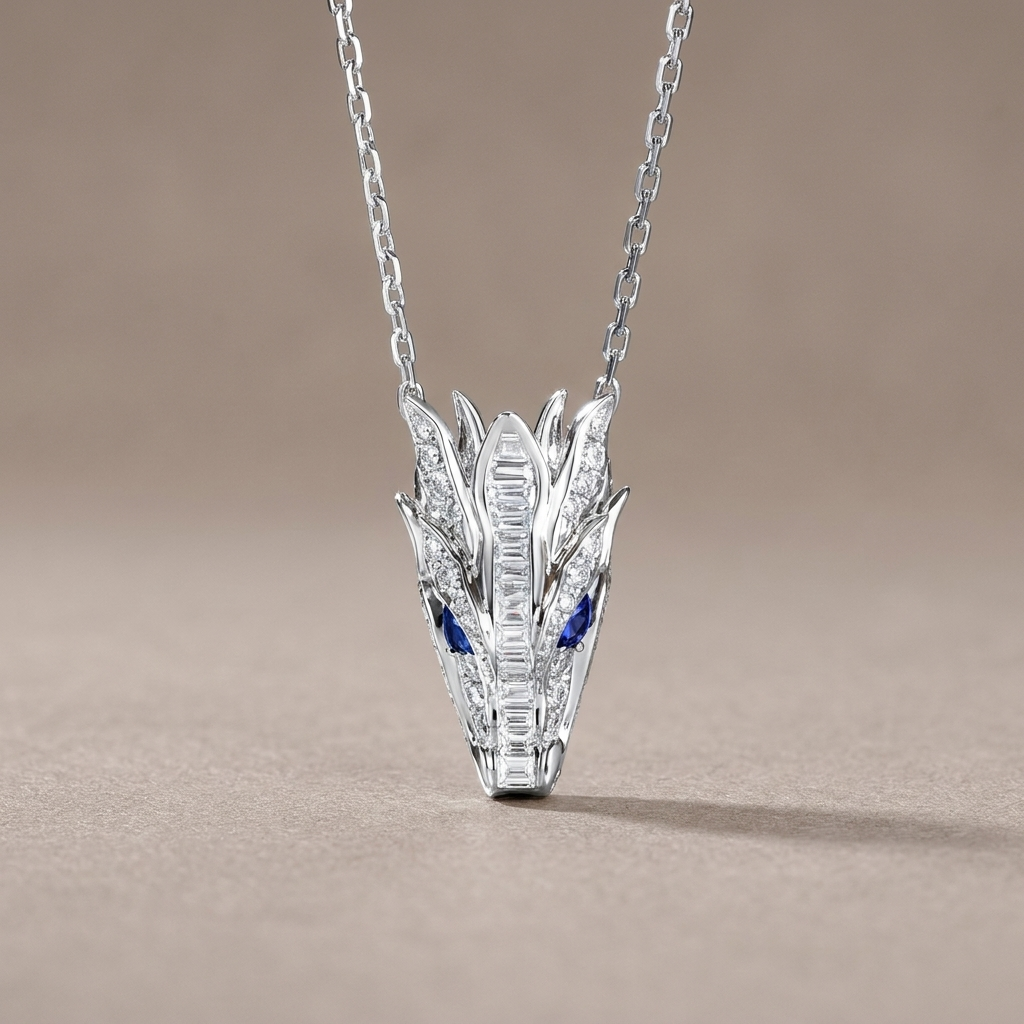 Guardian Dragon Pendant Necklace for Men’s