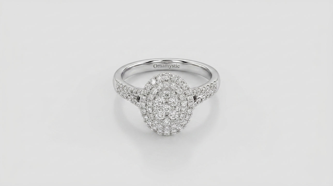Celestia 0.65 CTW Lab-Grown Diamond Double Halo Cluster Ring