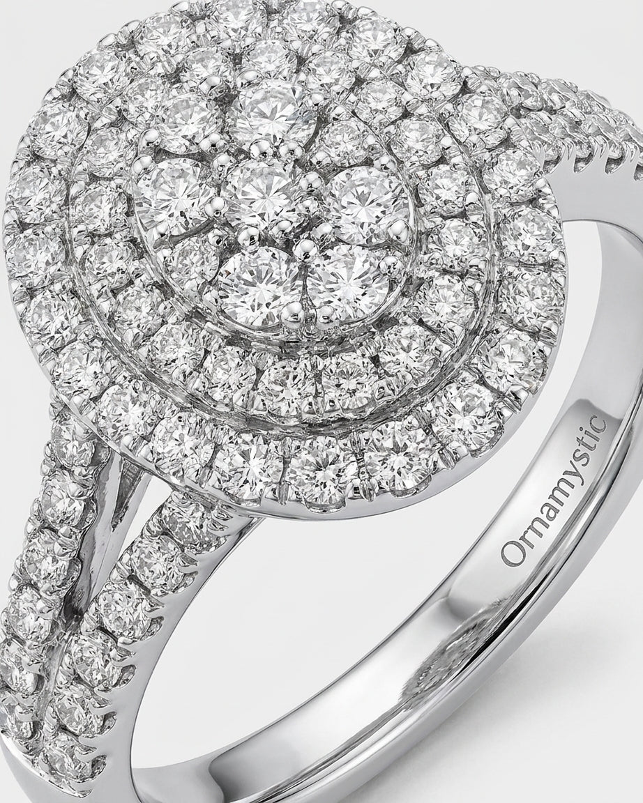 Celestia 0.65 CTW Lab-Grown Diamond Double Halo Cluster Ring