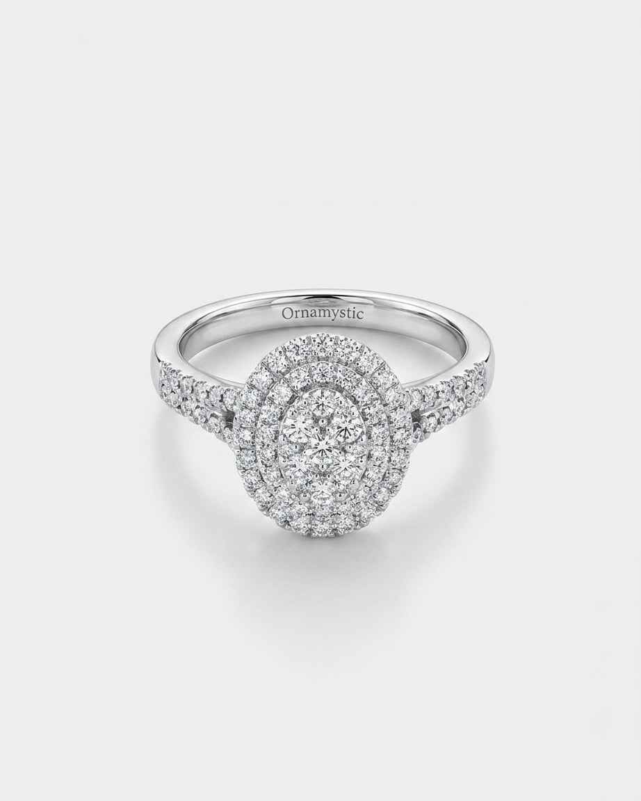 Celestia 0.65 CTW Lab-Grown Diamond Double Halo Cluster Ring