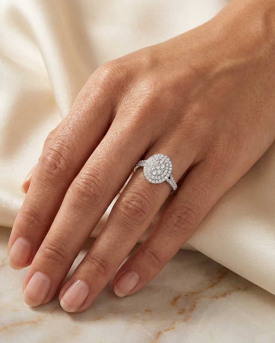 Celestia 0.65 CTW Lab-Grown Diamond Double Halo Cluster Ring