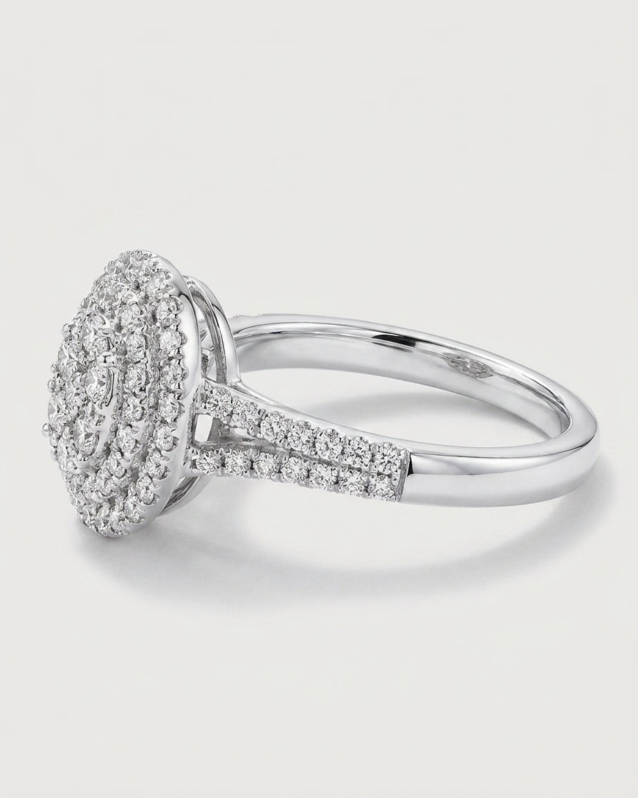 Celestia 0.65 CTW Lab-Grown Diamond Double Halo Cluster Ring
