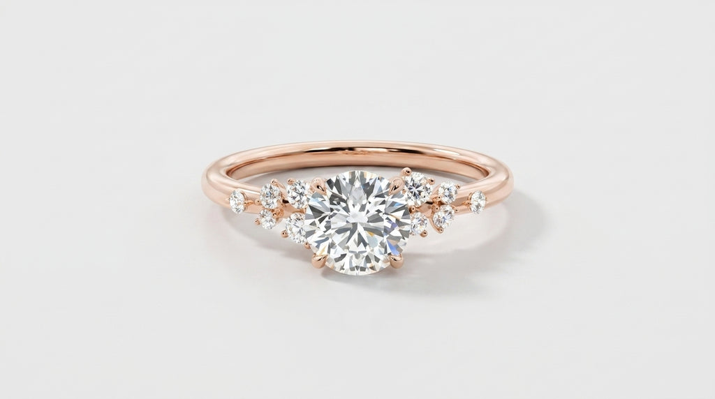 Scatter Diamond Shoulder Ring