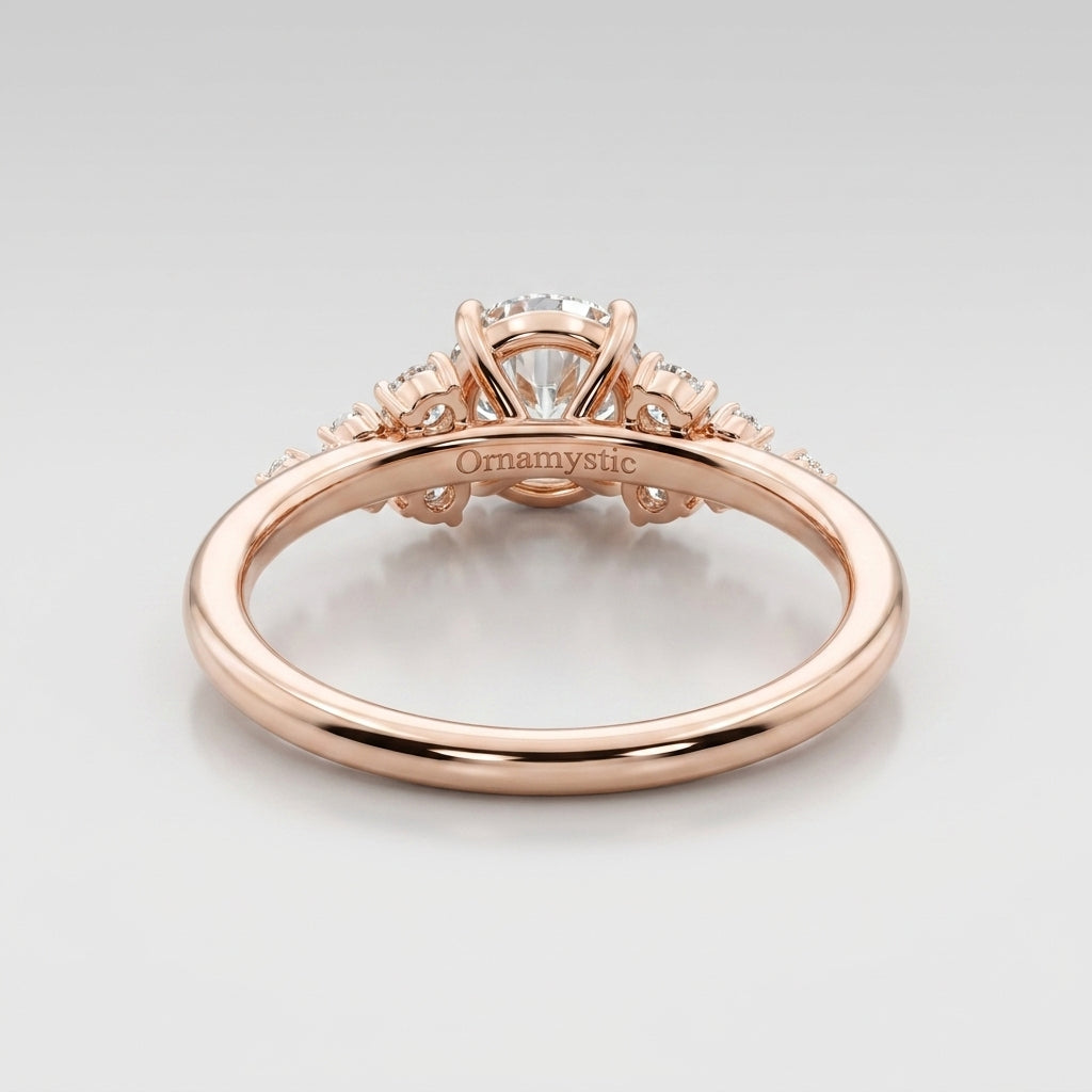 Scatter Diamond Shoulder Ring