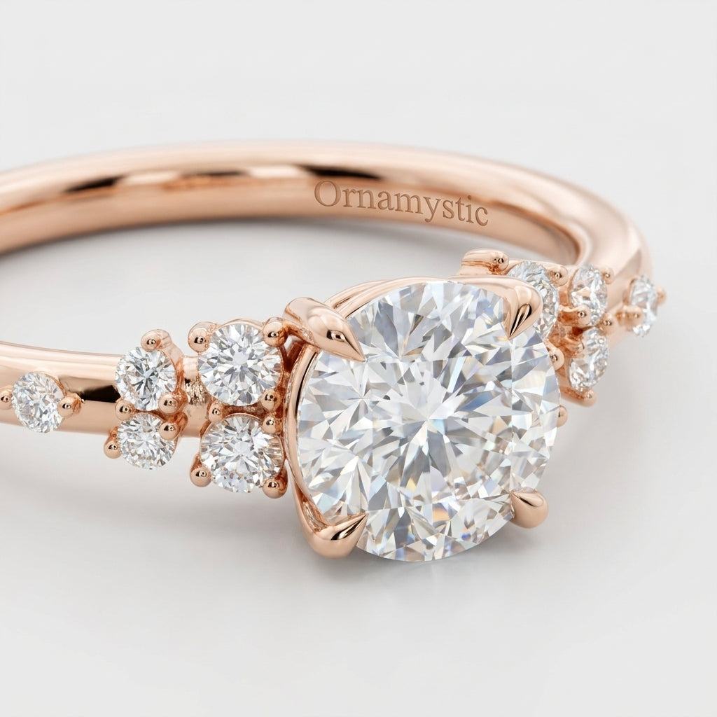Scatter Diamond Shoulder Ring