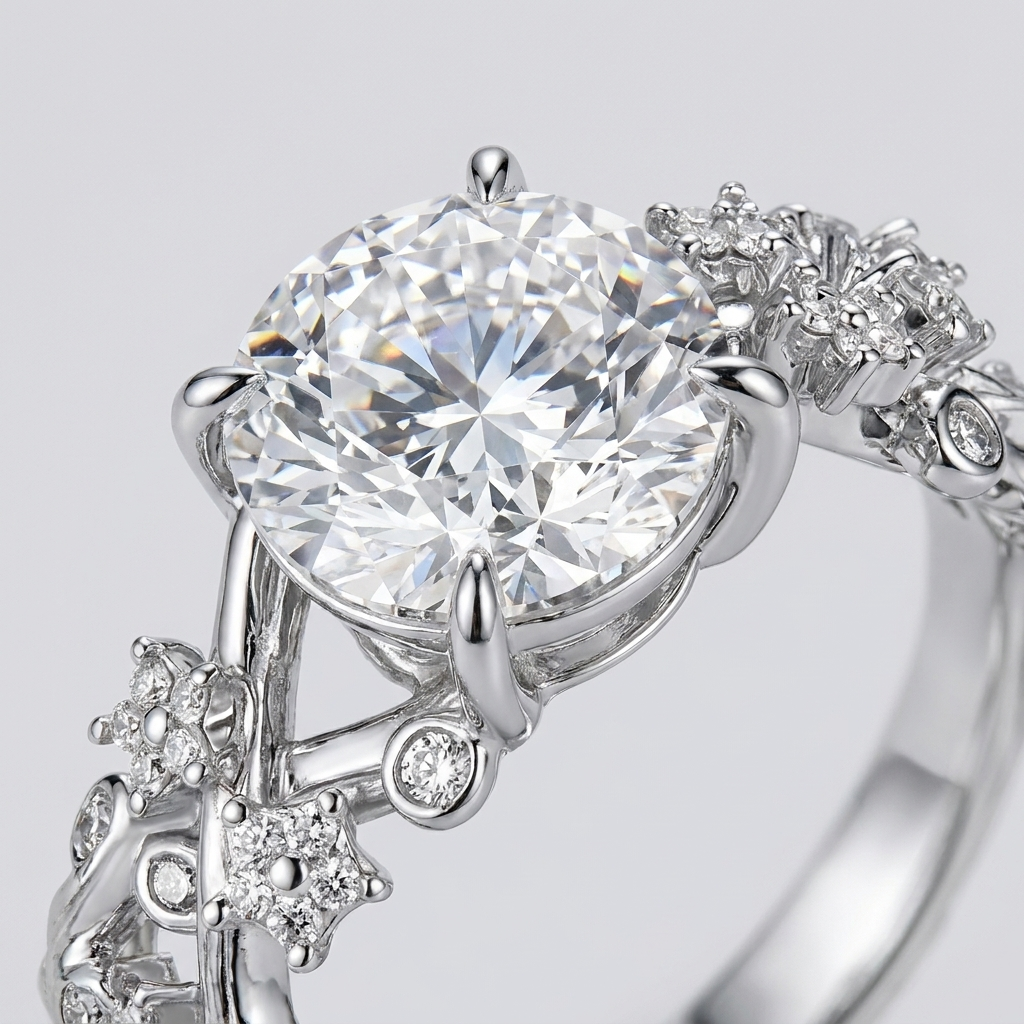 Blossom 2 CTW Lab-Grown Diamond Floral Engagement Ring