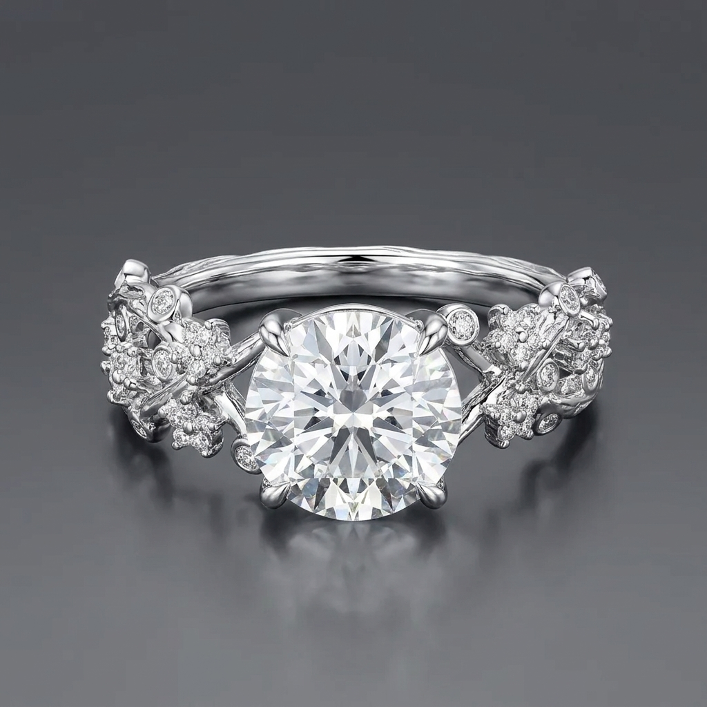 Blossom 2 CTW Lab-Grown Diamond Floral Engagement Ring