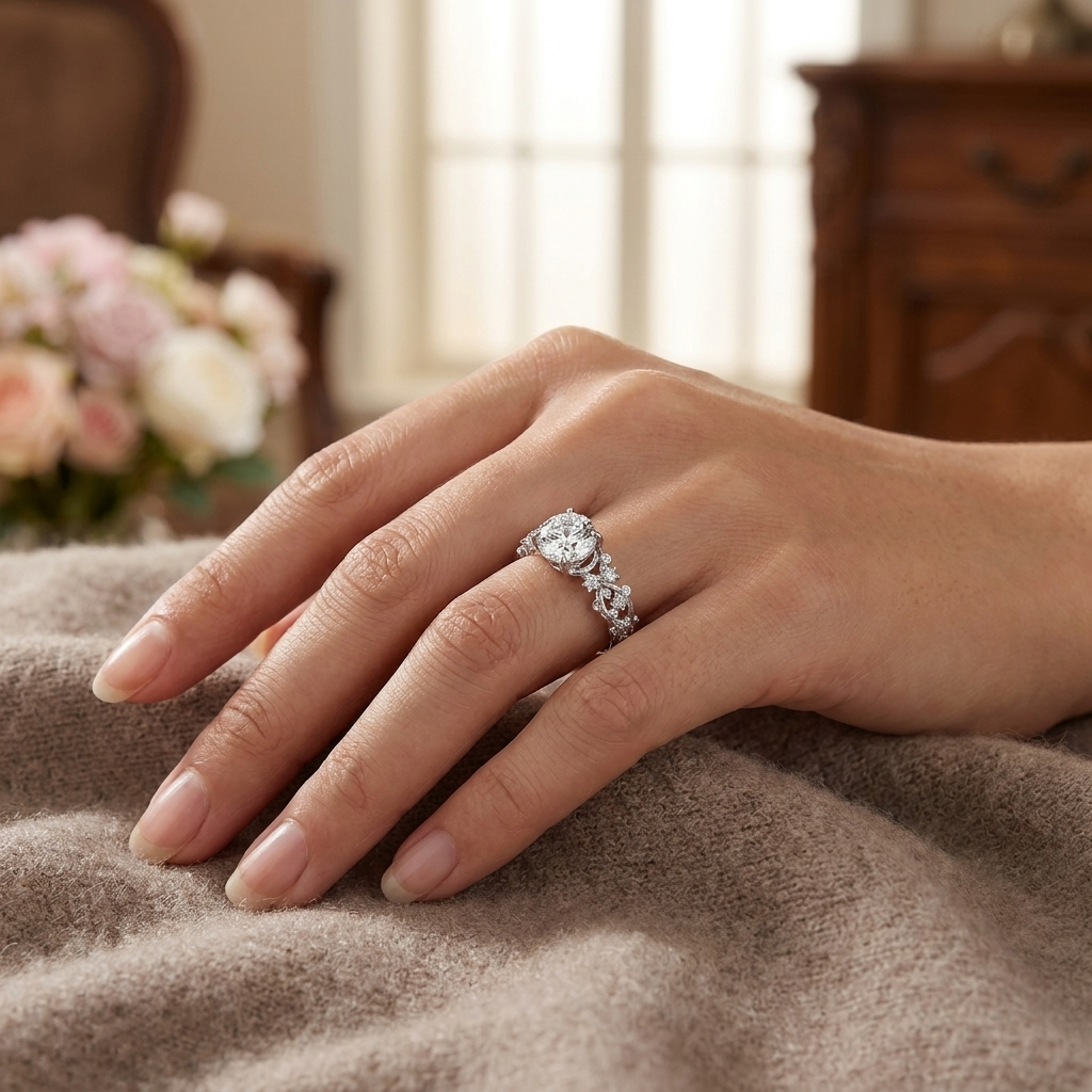 Blossom 2 CTW Lab-Grown Diamond Floral Engagement Ring
