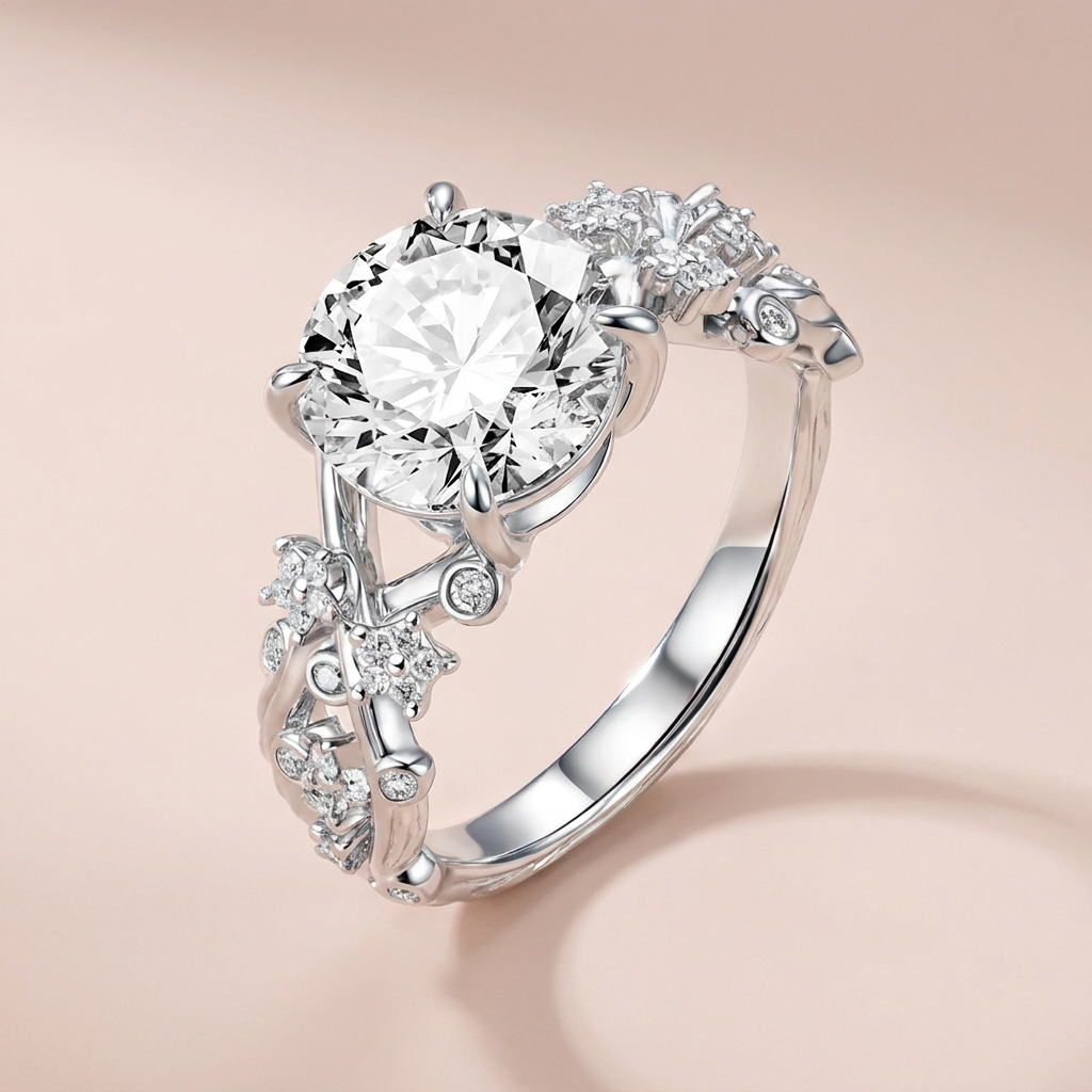 Blossom 2 CTW Lab-Grown Diamond Floral Engagement Ring
