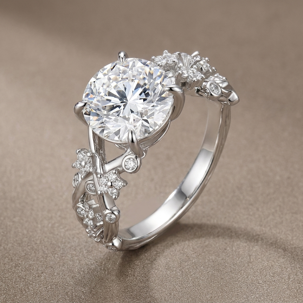Blossom 2 CTW Lab-Grown Diamond Floral Engagement Ring