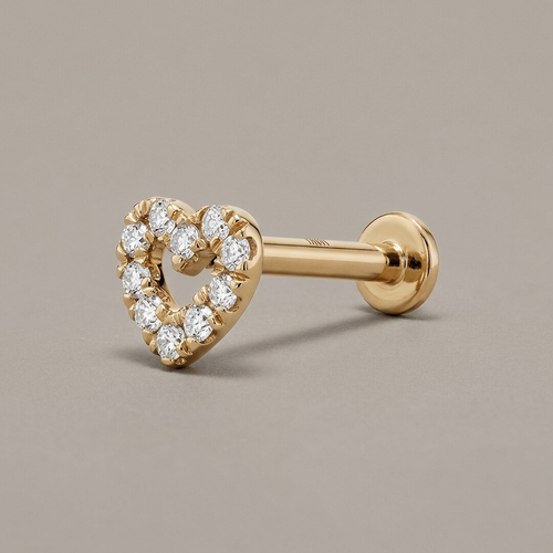 0.04 CTW Lab-Grown Diamond Round Stud Earrings - Earrings - Side View view