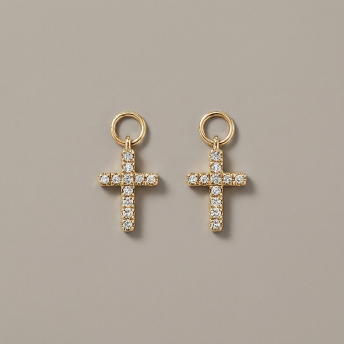 0.04 CTW Lab-Grown Diamond Round Earrings - Earrings - Detail View view