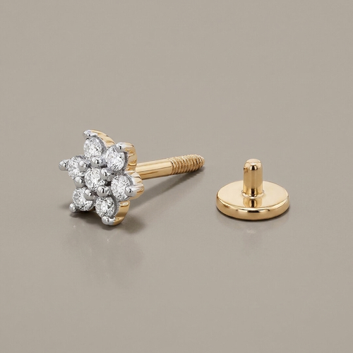 0.02 CTW Lab-Grown Diamond Round Stud Earrings - Earrings - Detail View view