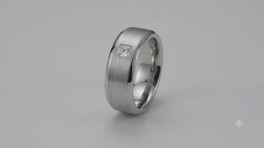 The Valen 0.15 CT Lab-grown Diamond Men’s Band in 10 KT White Gold