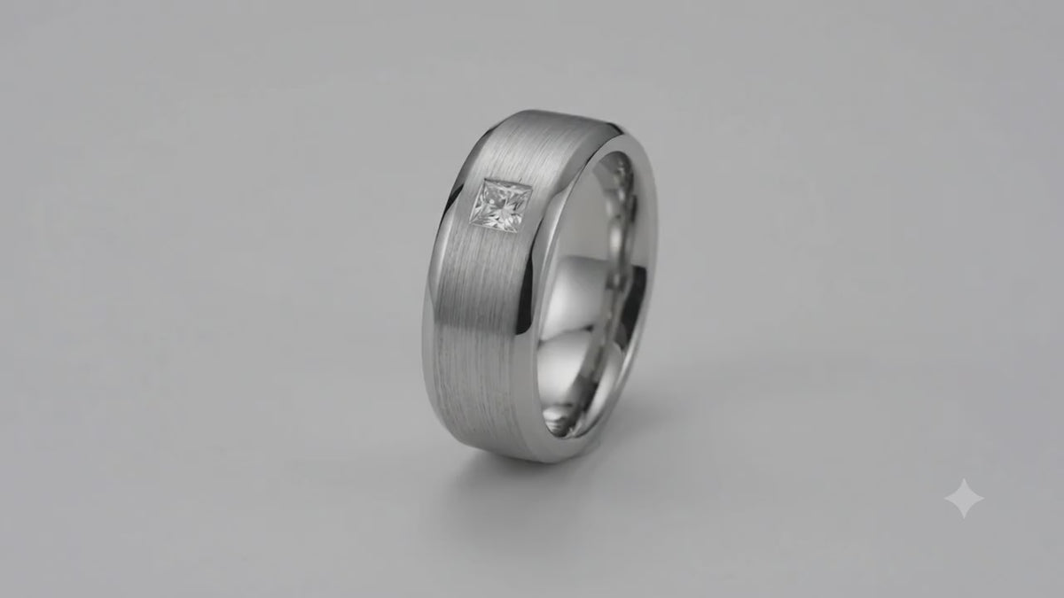 The Valen 0.15 CT Lab-grown Diamond Men’s Band in 10 KT White Gold
