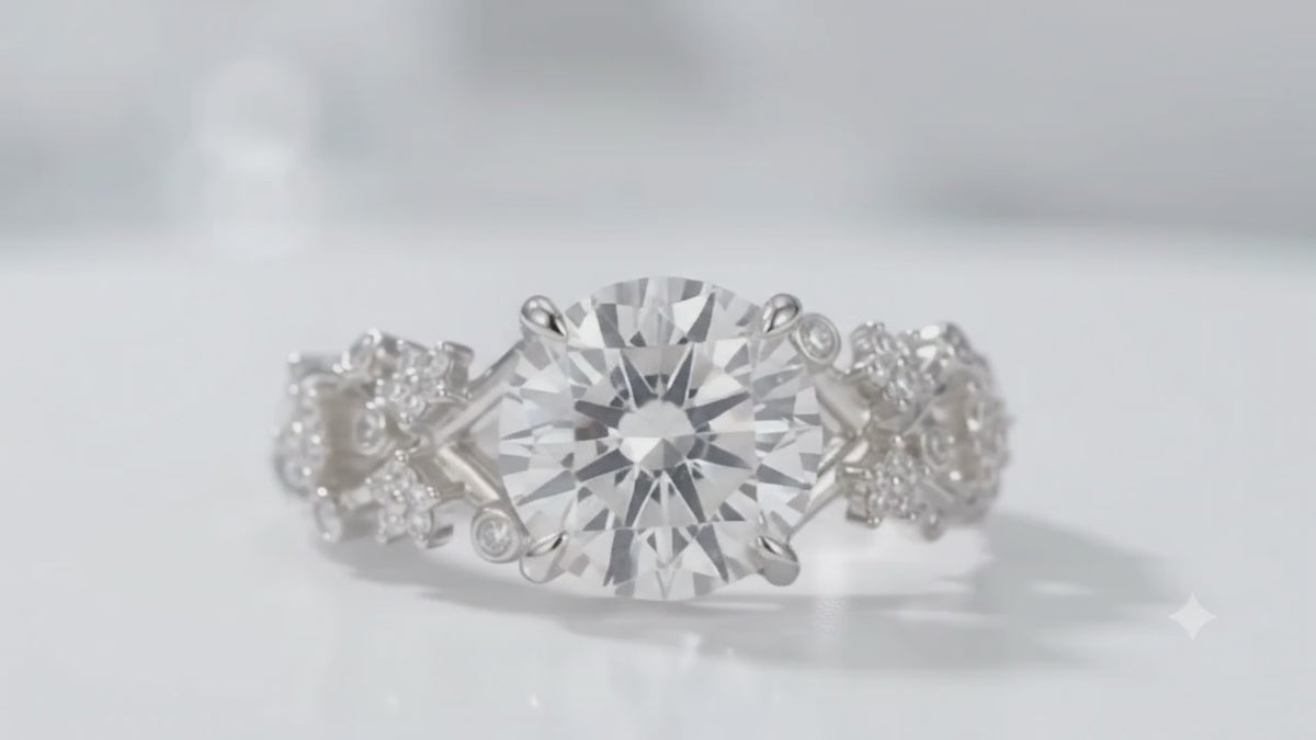 Blossom 2 CTW Lab-Grown Diamond Floral Engagement Ring
