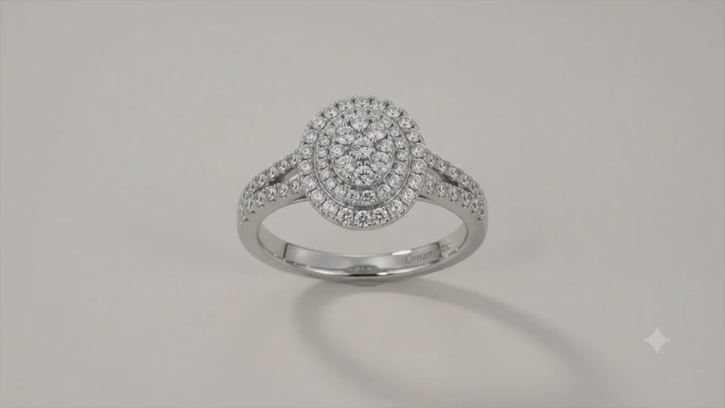 Celestia 0.65 CTW Lab-Grown Diamond Double Halo Cluster Ring