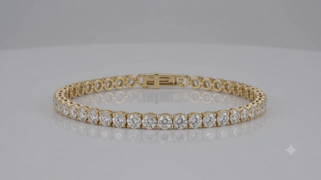 The Lumera 1 CT Natural Diamond Tennis Bracelet in 10K Yellow Gold