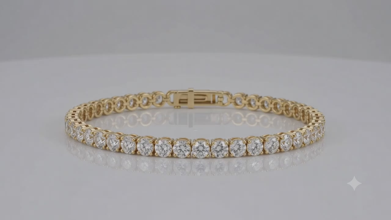 The Lumera 1 CT Natural Diamond Tennis Bracelet in 10K Yellow Gold