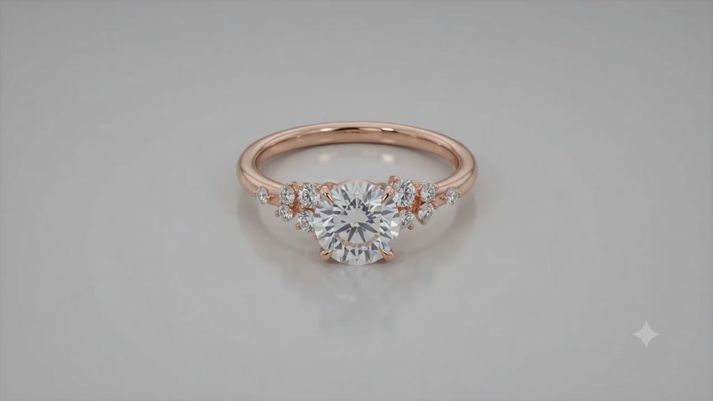 Scatter Diamond Shoulder Ring